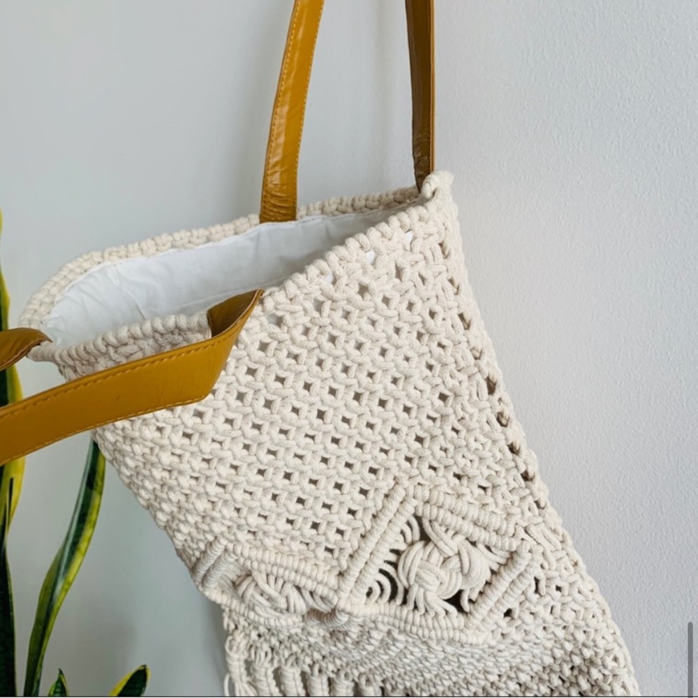 NEW Macrame Spring Shoulder Shopper Bag - Picture 13 of 16